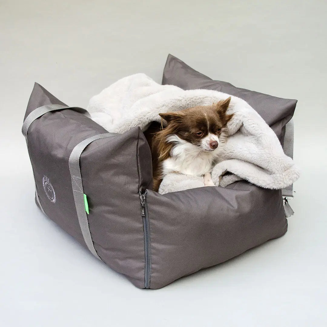 Autositz für Hunde „Slide Out Deluxe“ – taupe 4legs.de