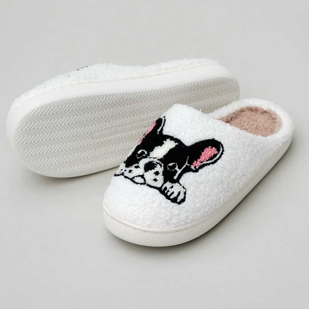 "Boston Terrier Pantoffeln" Hausschuhe 4legs.de