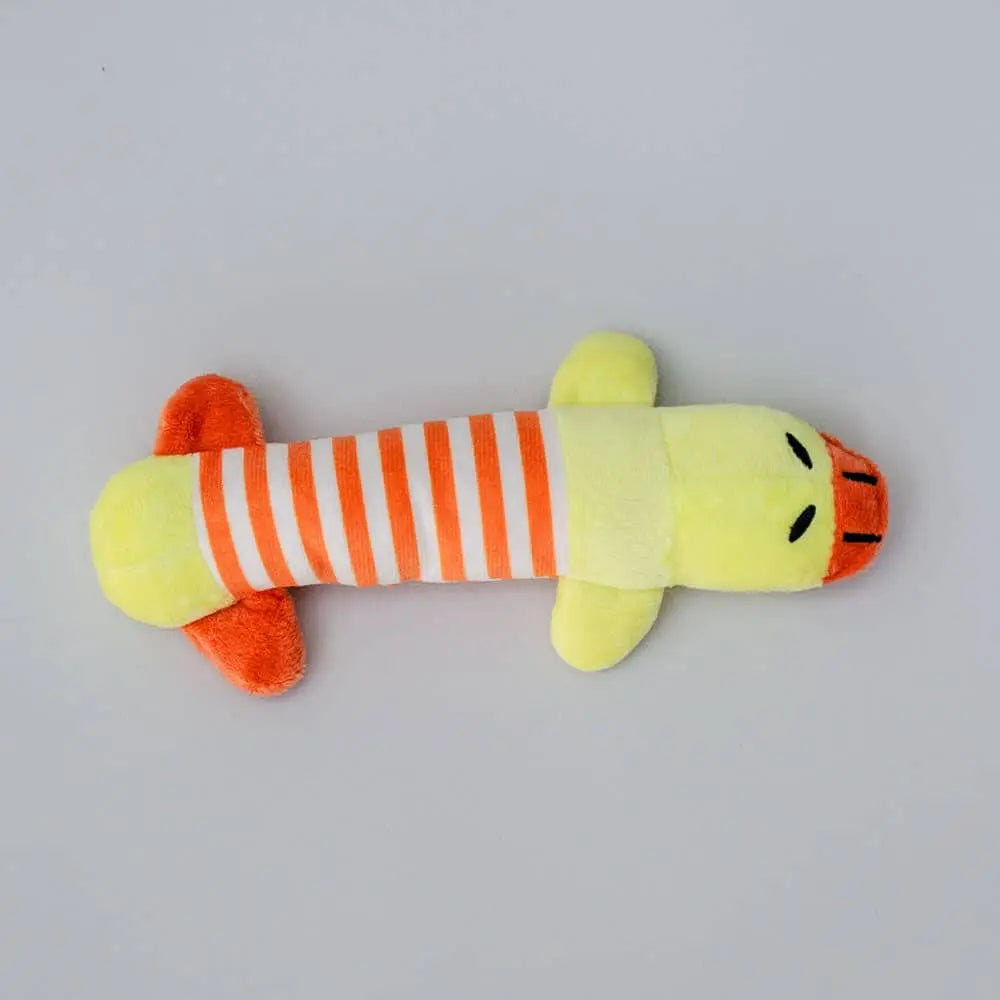Dieses tolle quietschende Kuscheltier "squeaky soft toy" gibt es in verschiedenen Ausführungen: eine Ente, eine Maus und ein Schwein.