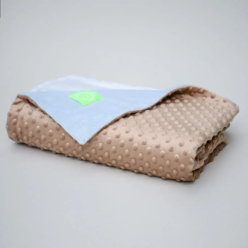 Die kuschelige Wendedecke  "2 Sides" beige-bleu 4legs.de