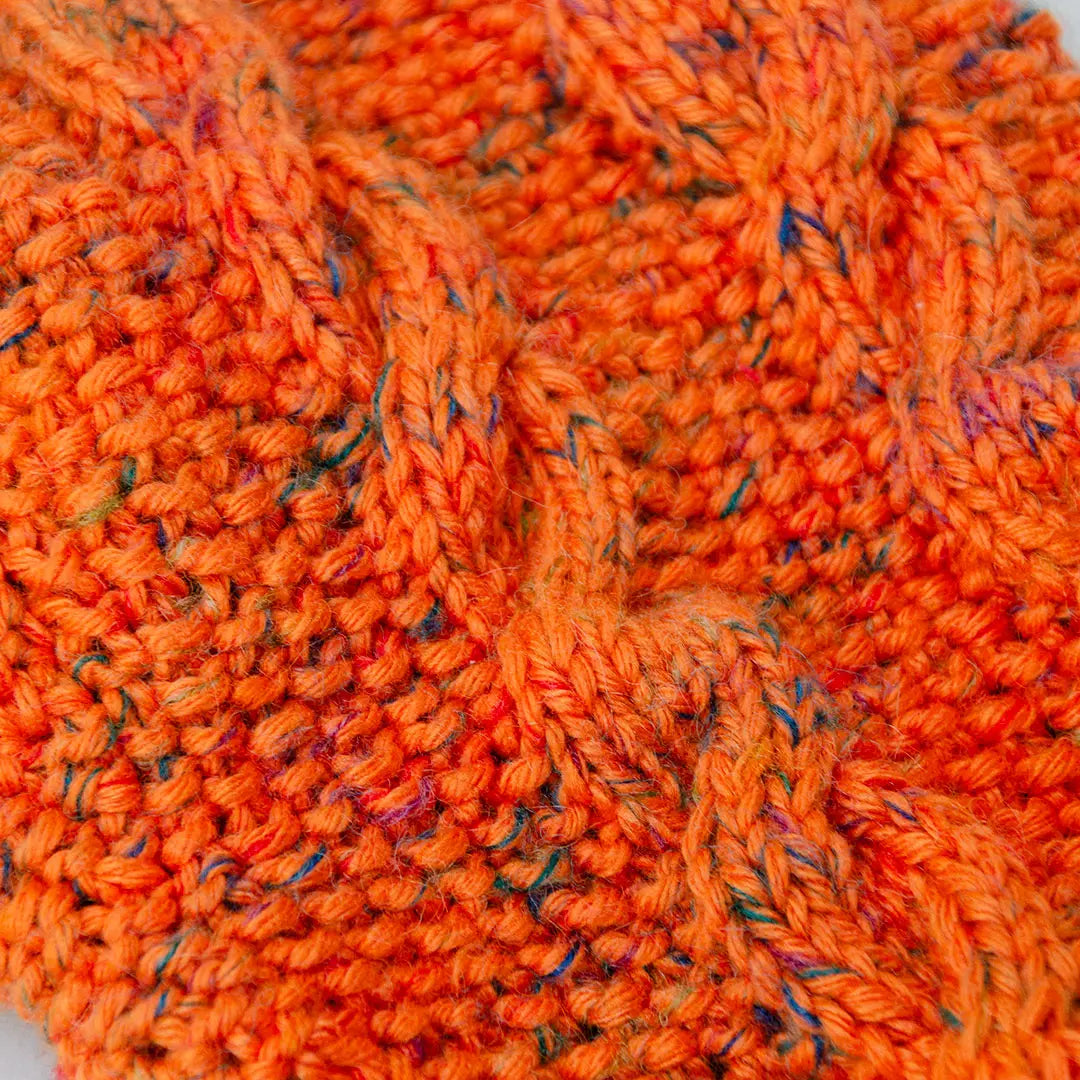 Handgestrickter Pulli für Hunde - orange 4legs.de