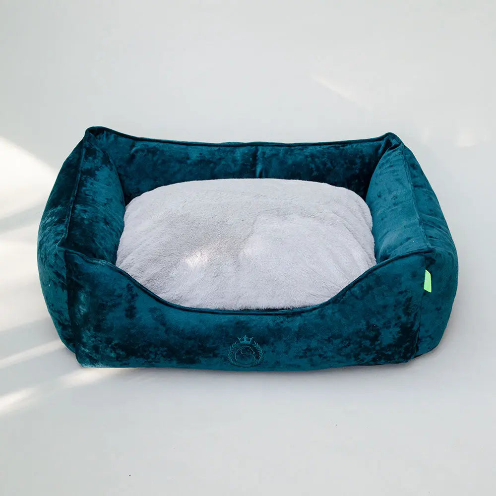 Hundebett im Vintage-Look „Velvet Vintage Canapé“ - petrol 4legs.de