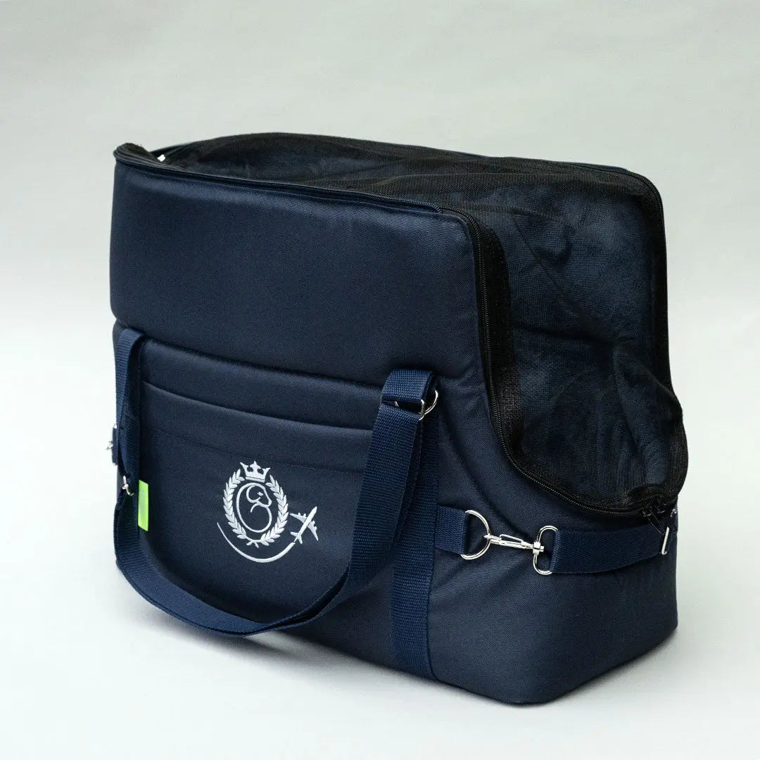 Hundeflugtasche "AIR XL-LONG" Lunch & Dinner - navy 4legs.de