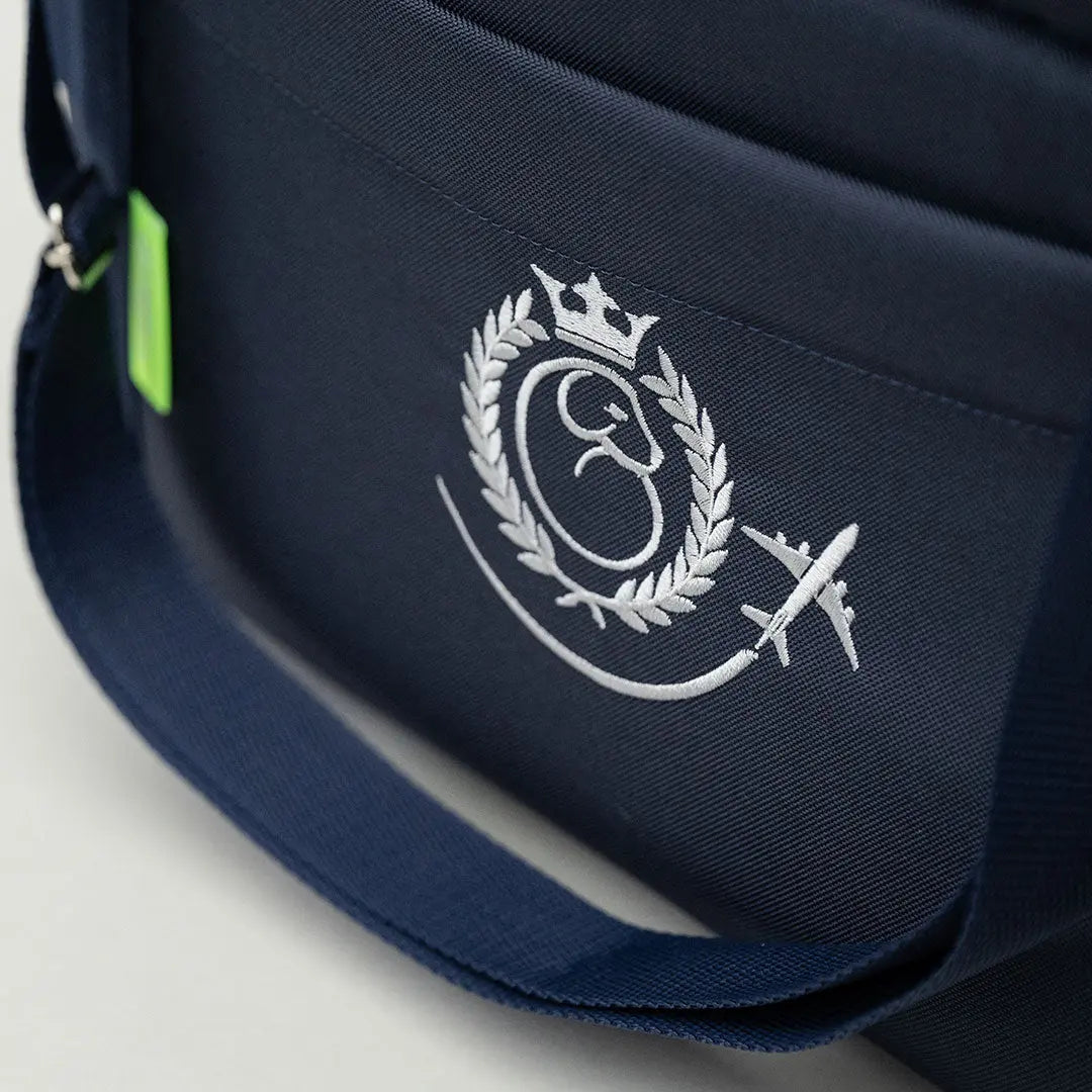 Hundetasche fürs Flugzeug "AIR" Lunch & Dinner - Navy 4legs.de