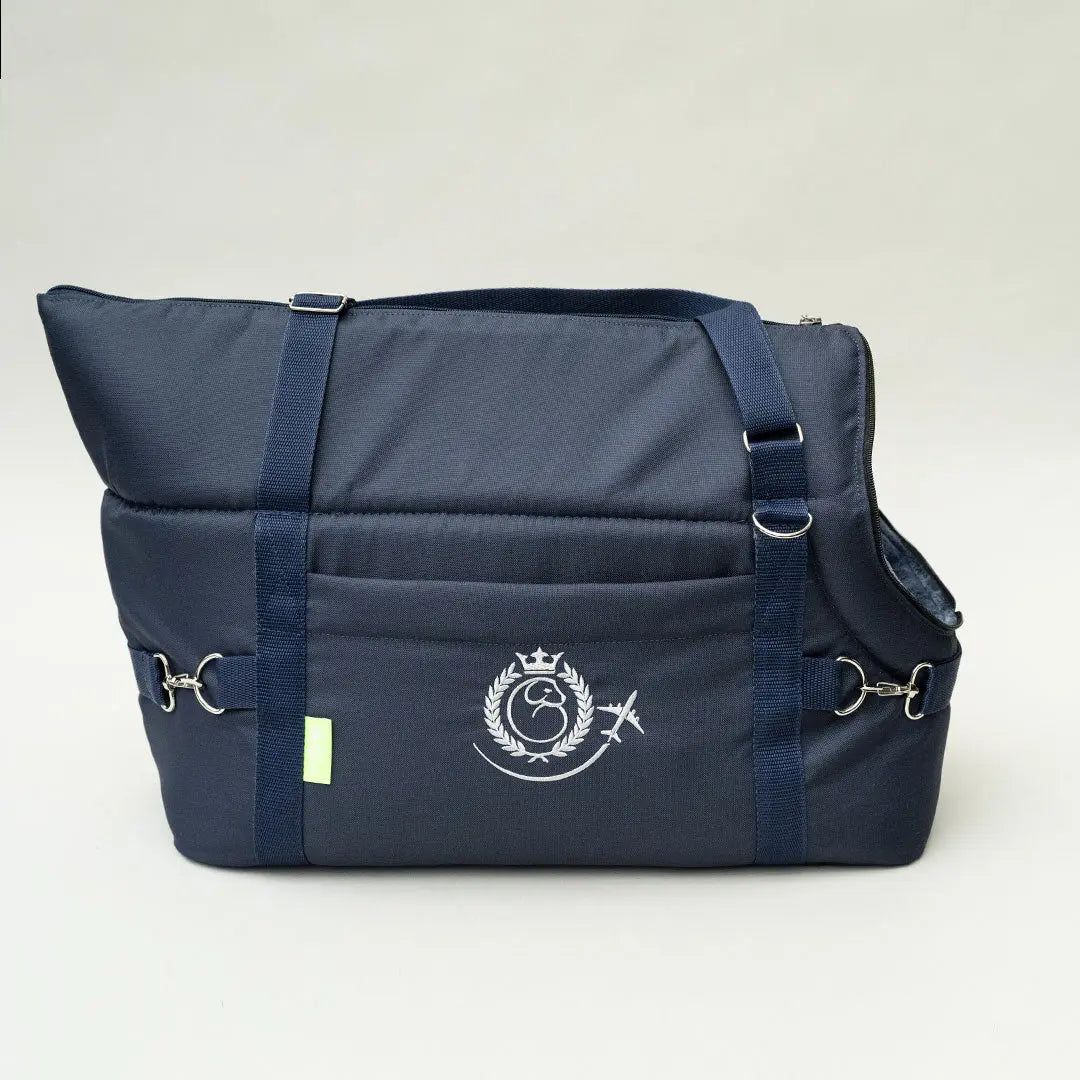 Hundetasche fürs Flugzeug "AIR" Lunch & Dinner - Navy 4legs.de