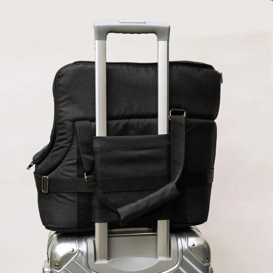 Hundetasche fürs Flugzeug "AIR" Lunch & Dinner - black 4legs.de