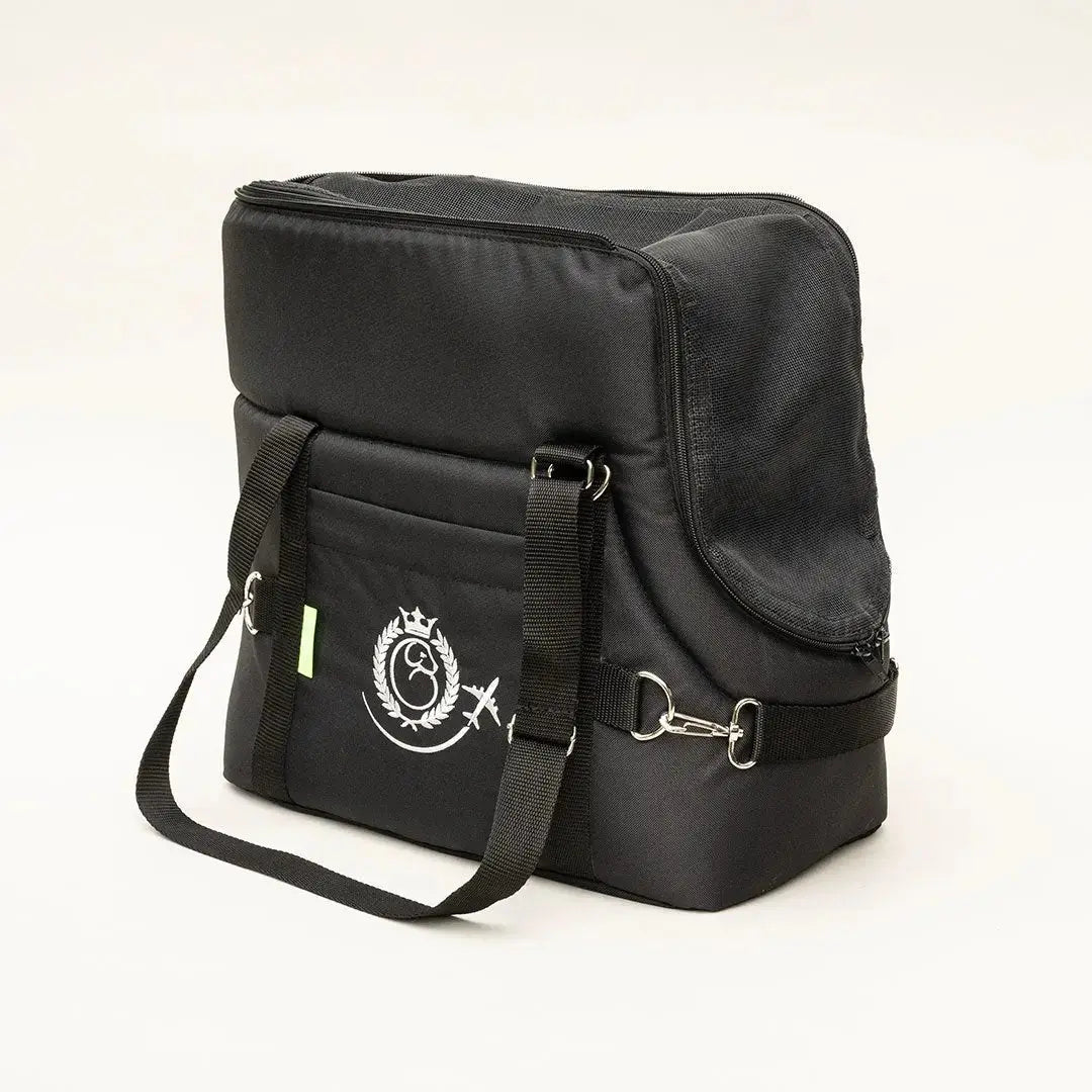 Hundetasche fürs Flugzeug "AIR" Lunch & Dinner - black 4legs.de