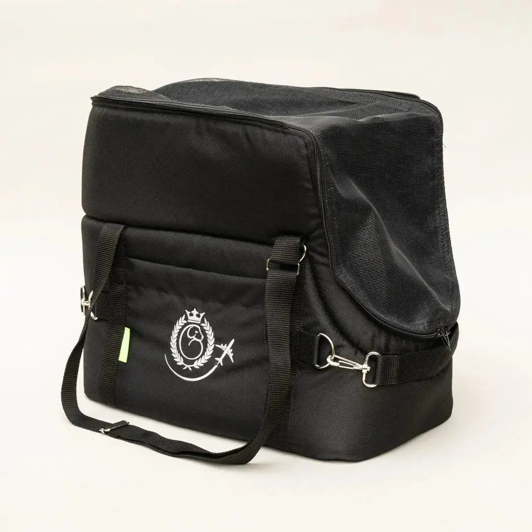 Hundetasche fürs Flugzeug "AIR" Lunch & Dinner - black 4legs.de