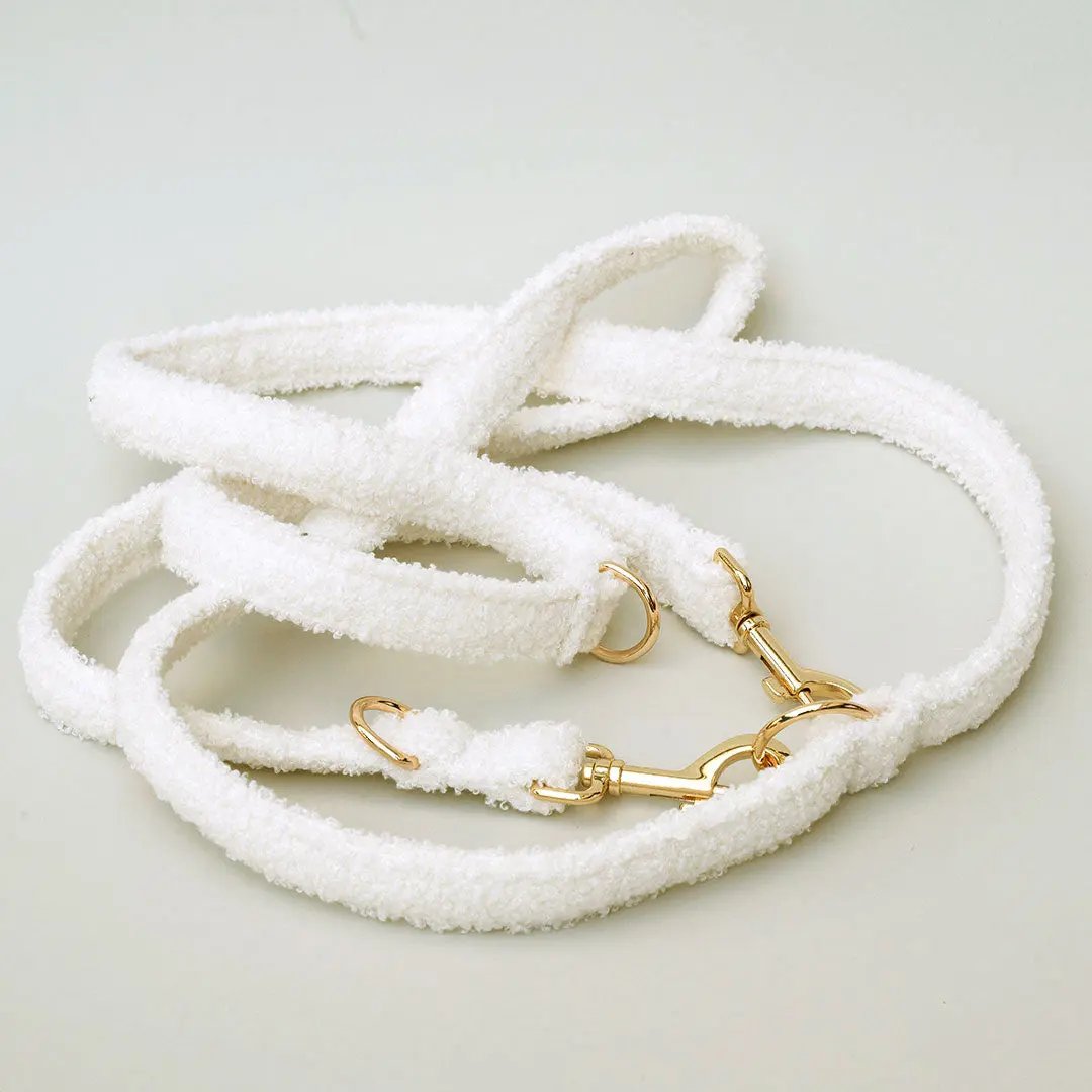 Kuscheliges Hundeleine „Teddybaer“ -Ecru 4legs.de