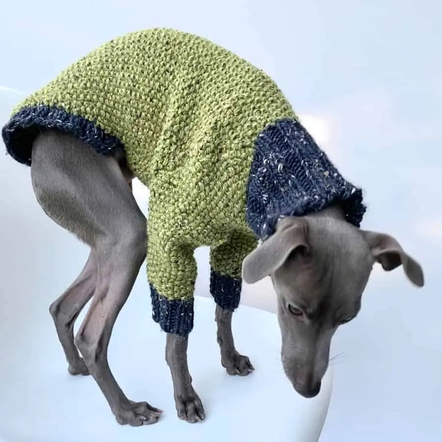 Super-kuschelweicher Pulli Lama Tweed für Italian Greyhounds 