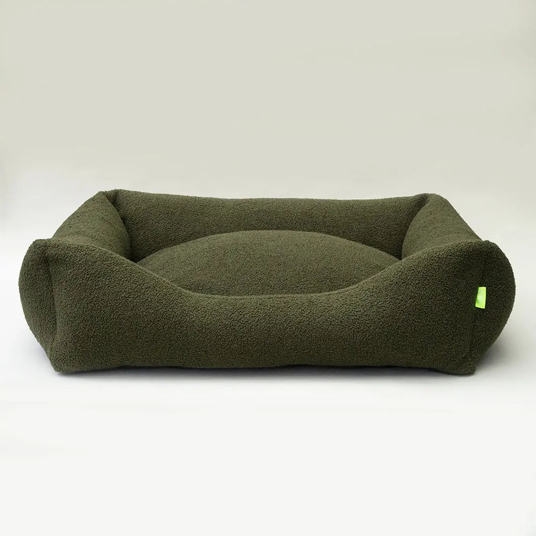 Luxus-Hundebett „Canapé Teddy Deluxe“ oliv
