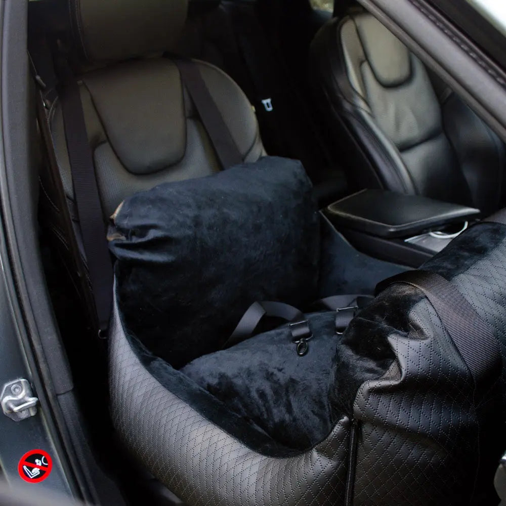 Premium Autositz für Hunde – „Black Magic“ 4legs.de