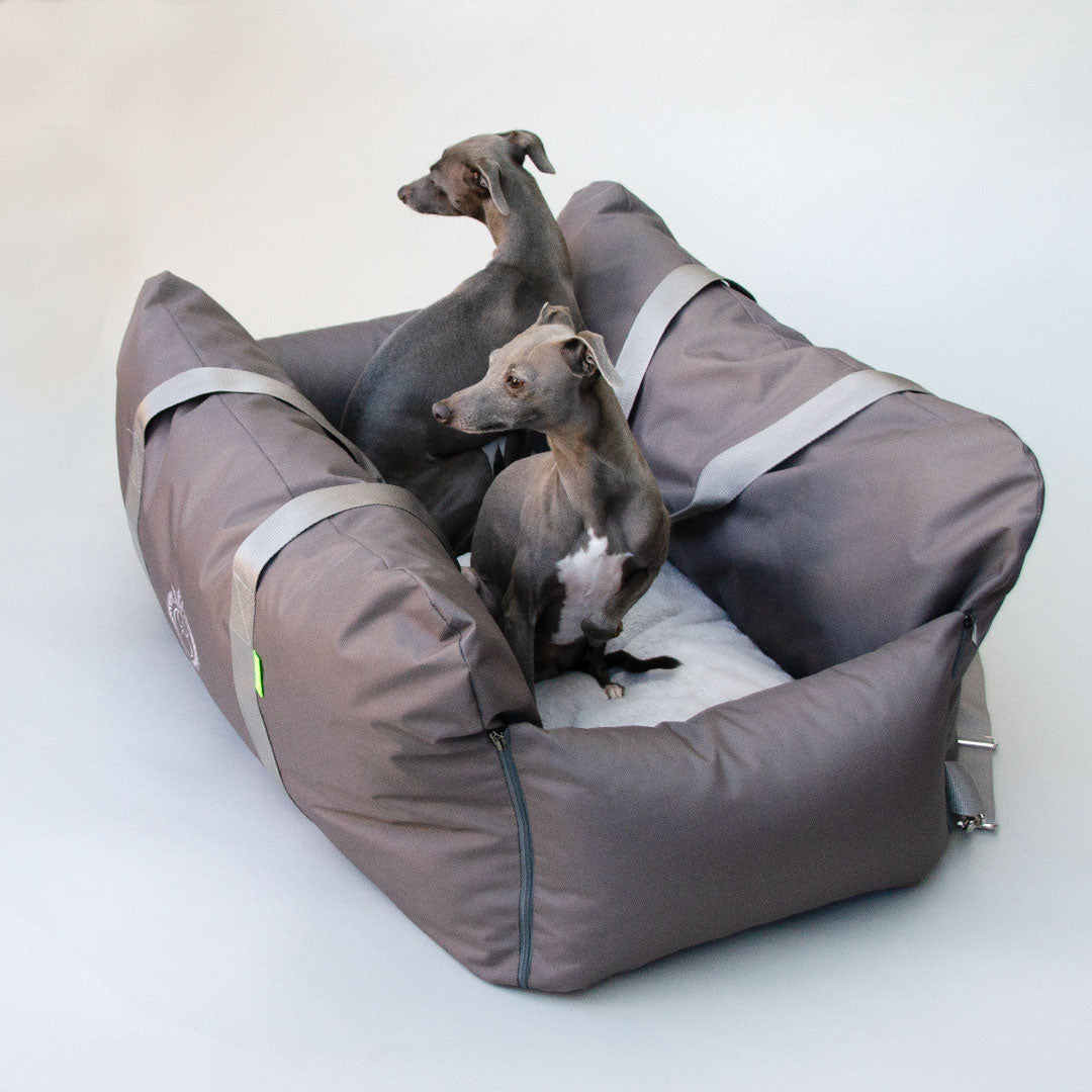 Dog car seat "Travel Expert XXL-LONG"-taupe