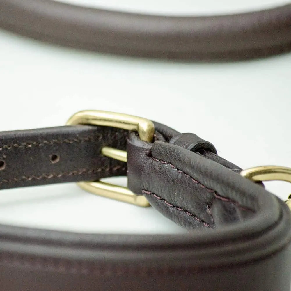 Windhund-Lederhalsband - "Greyhound brown" 4legs.de