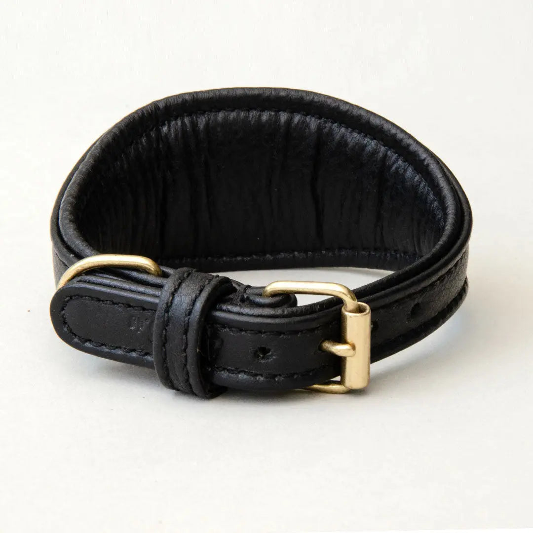 Windhundhalsband - "Greyhound Supersoft" black 4legs.de