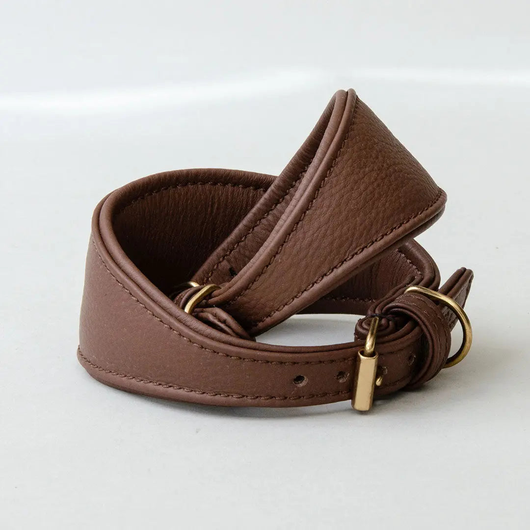 Windhundhalsband - "Greyhound Supersoft" brown 4legs.de